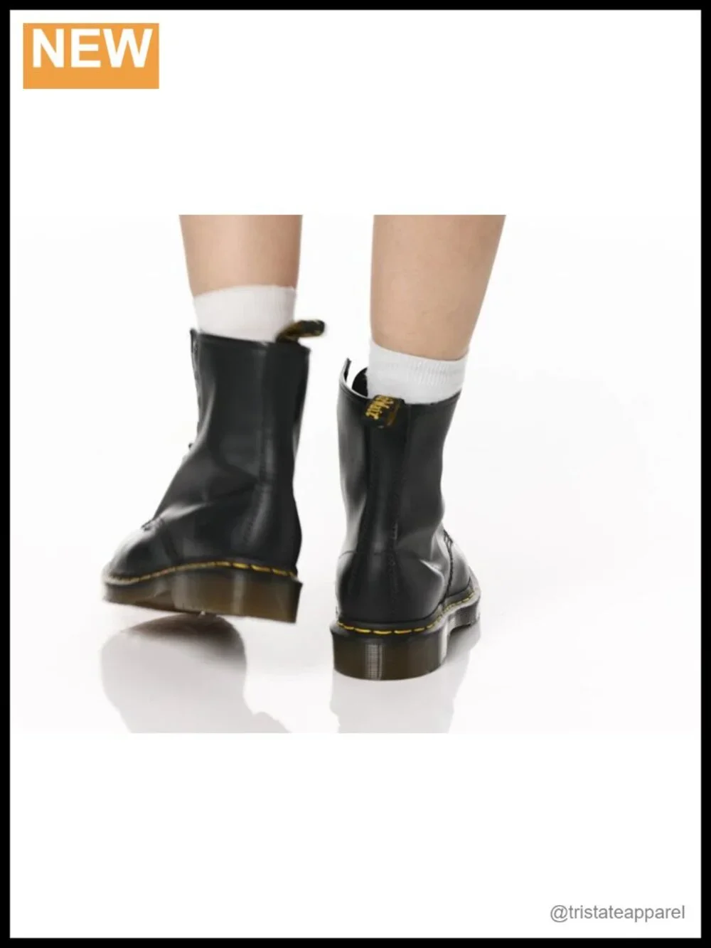 Classic Leather 1460 Lace Up Combat Boots 8-Eye Mid-Calf Water Resistant